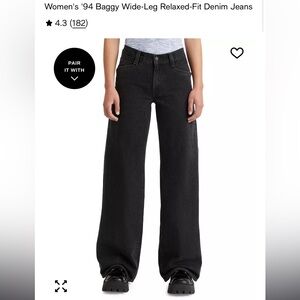 Women’s 94 Baggy Women’s Black Jeans 28/31